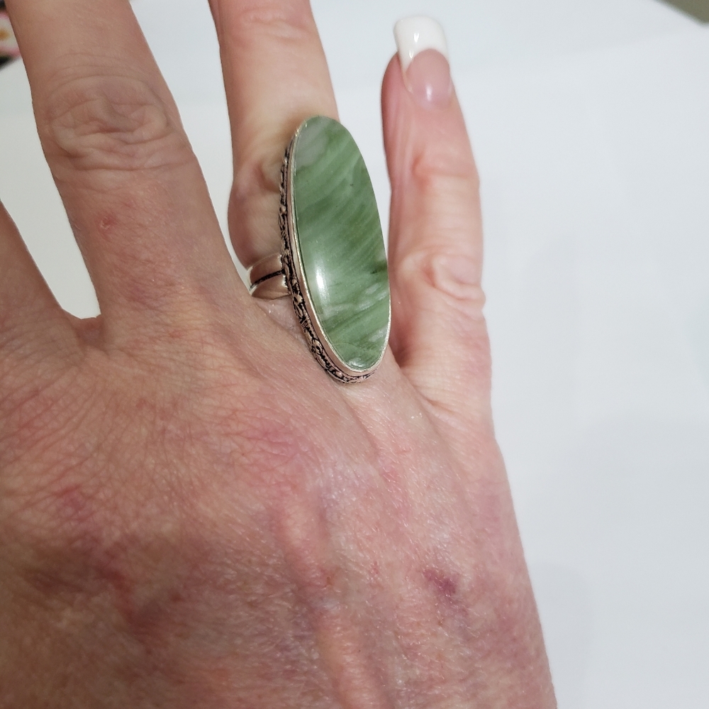 Vasonite Gemstone, 925 Silver Ring - image 5